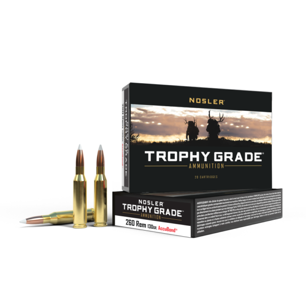 Nosler Trophy Grade Rifle Ammunition 260 Remington 130gr Accubond 20/ct