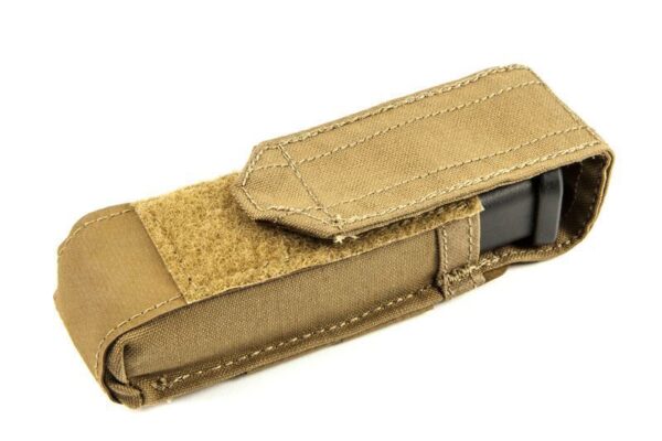 Blue Force Gear-Single Pistol mag Pouch Classic style w/ flap (fits lights multitools) Coyote Brown - Image 2