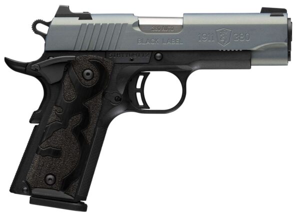 BROWNING BLACK LABEL 1911-380 HGA 380 ACP 3.625 IN BBL CKT NL SLIDE BLACK FRAME 8/RD MAG 3 DOT SIGHT