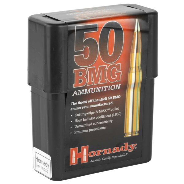 HORNADY MATCH RIFLE AMO 50 BMG 750GR A-MAX MATCH 10RD ( 10 BOXES PER CASE )