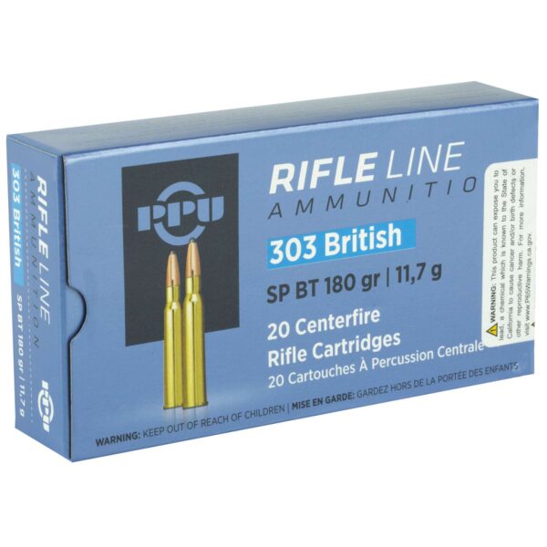 PPU STANDARD RIFLE AMO 303 BRITISH 180GR SP 20RD (10 BOXES PER CASE)