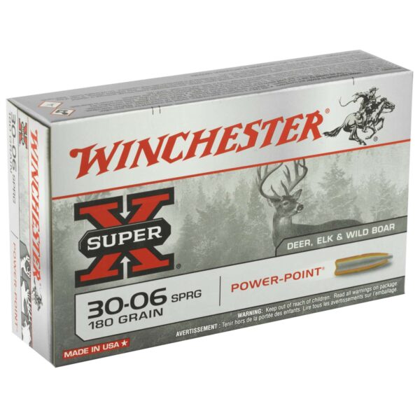 WINCHESTER SUPER X RIFLE AMO 30-06 SPR 180GR POWER POINT 20RD (10 BOX CASE)