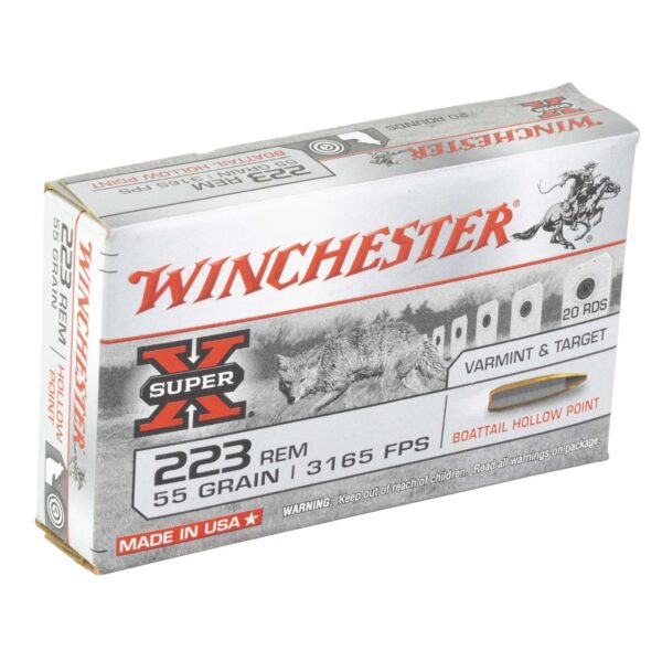 WINCHESTER SUPER X AMO 223 REM 55GR BTHP 20RD (25 BOX CASE)