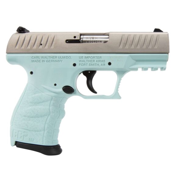 WALTHER CCP M2 HGA 9MM 3.54IN BBL FS  ANGEL BLUE STAINLESS 2 8RD MAGS  