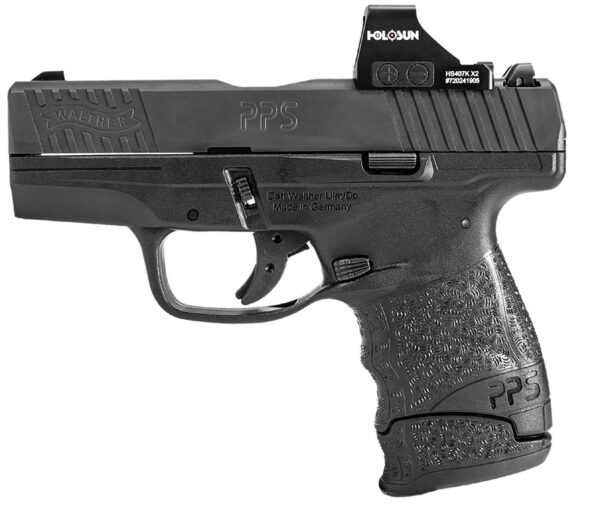 WALTHER PPS M2 HGA 9MM 3.2IN BBL hOLOSUN 407K BLK 1 6RD 1 7RD MAGS