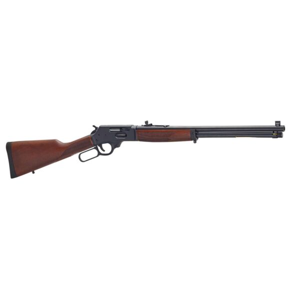 HENRY STEEL LG LOOP SIDE GATE LEVER ACTION RIFLE RIL 360 BUCKHAMMER 20 IN BBL BLUE/ WOOD 5 RD