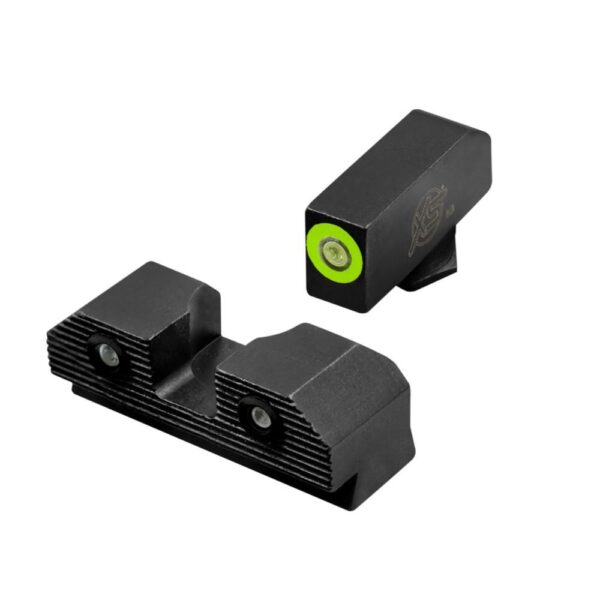 XS Sight Systems R3D 2.0 Night Sights for Glock 20/21/29/30/30S/37/40/41 Green Front with Black Rear