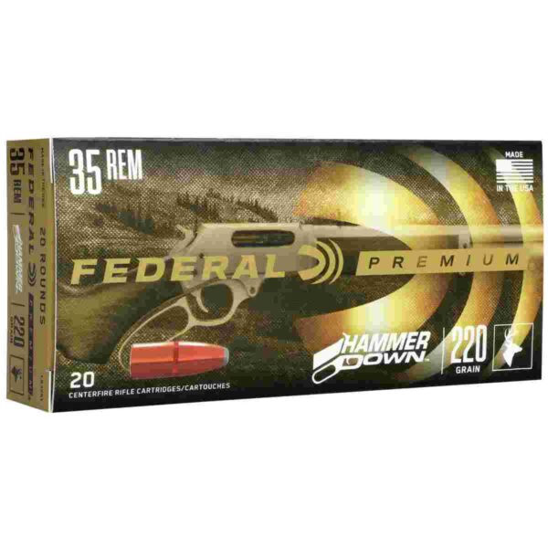 Federal HammerDown Rifle Ammunition .35 Rem 220 gr SPFN 1990 fps 20/ct