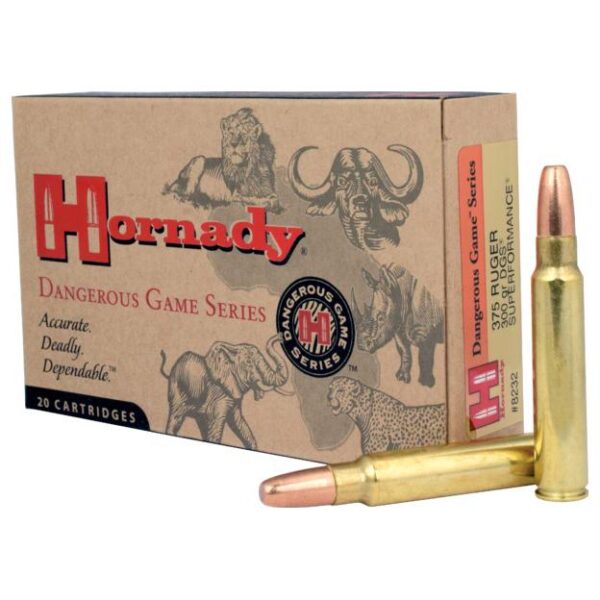 Hornady Dangerous Game Rifle Ammunition .375 Ruger 300gr DGS 2660 fps 20/ct