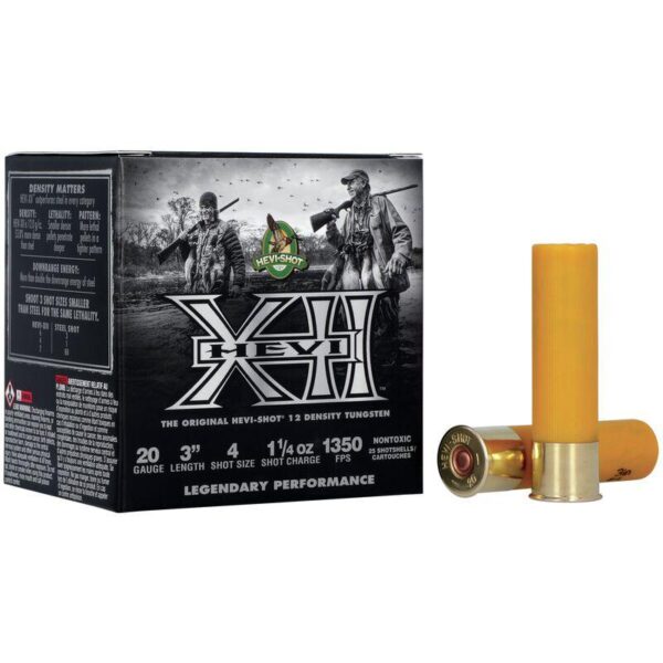 Hevi-Shot HEVI-XII Shotshells 20 ga 3" 1.25 oz 1350 fps #4 25/ct