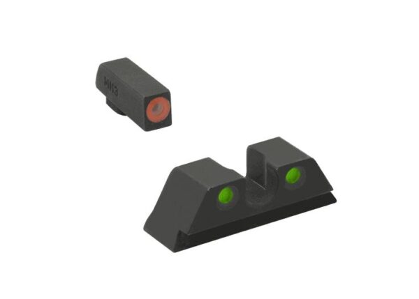 Meprolight ML40110 Hyper-Bright Orange Ring Front/Green Rear Sights for Sig Sauer P-Frames