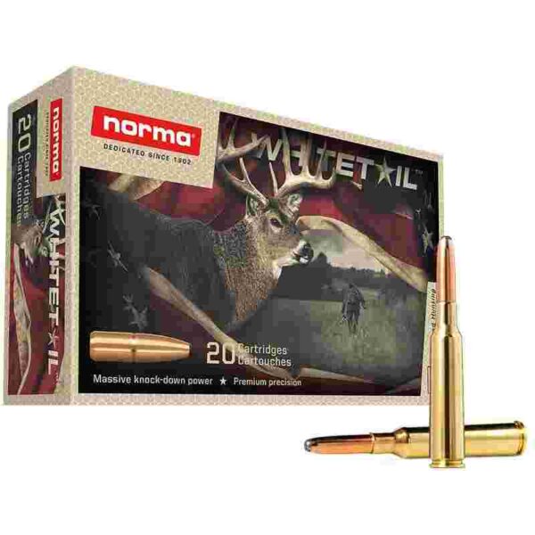 Norma WhiteTail Rifle Ammunition 6.5x55 SE 156gr PSP 2559 fps 20/ct