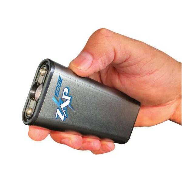 Personal Security Products Zap Edge Rechargeable USB Power Bank LED Stun Gun 950K Grey