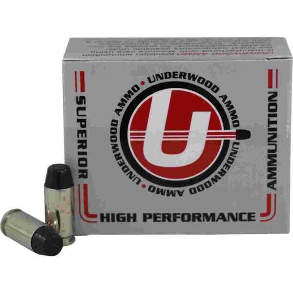 Underwood Ammo Hard Cast Flat Nose Handgun Ammunition 40 S&W 200gr FN 1000 fps 20/ct