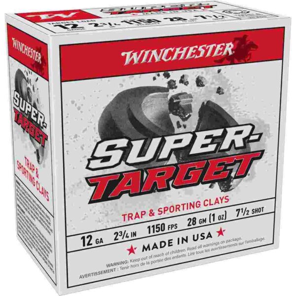 Winchester Super-Target Shotshells 12 ga 2-3/4" 1 oz 1150 fps #7.5 25/ct