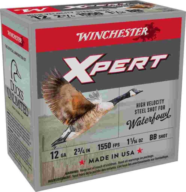 Winchester Xpert High Velocity Steel Shotshells 12 ga 2-3/4" 1-1/16 oz 1550 fps #BB 25/ct