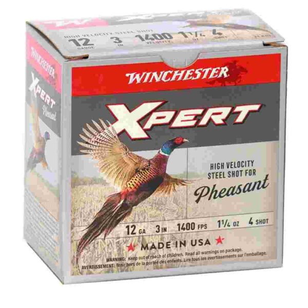 Winchester Xpert HV Steel Pheasant Shotshells 12 ga 3" 1-1/4 oz 1400 fps #4 25/ct