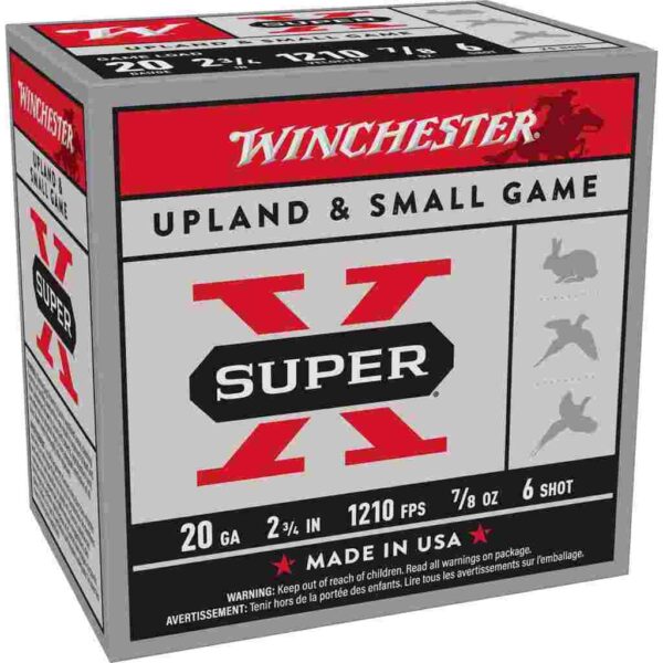 Winchester Super-X Game Shotshells 20 ga 2-3/4" 7/8 oz 1210 fps #6 25/ct