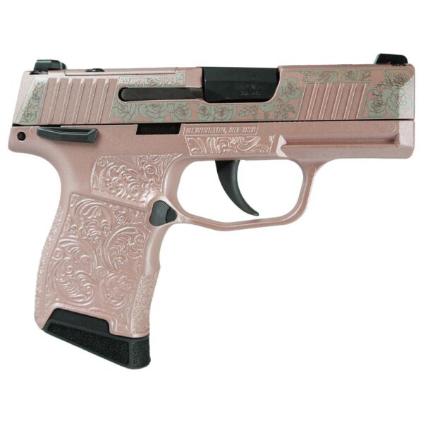 Sig Sauer Exclusive "Rose Gold N Roses" P365-380 Handgun 380 Auto 10rd Magazine 3.1" Barrel Black Manual Safety