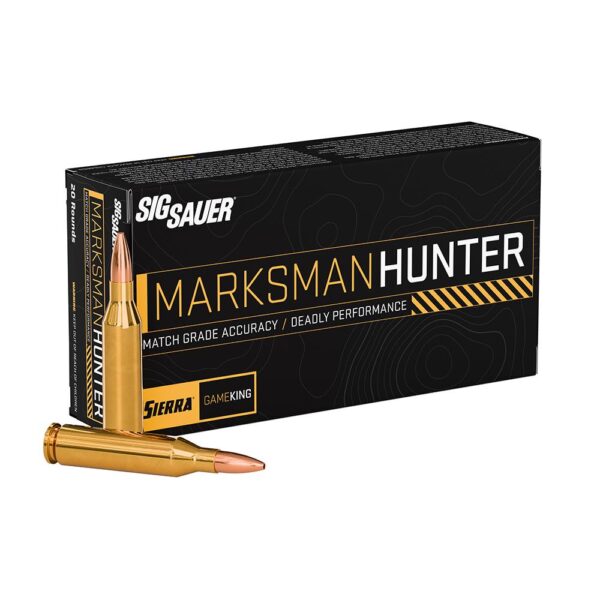 Sig Sauer Marksman Hunter GameKing Rifle Ammunition .270 Win 85gr HPBT 2950 fps 20/ct