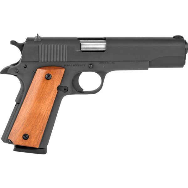 Rock Island M 1911 GI Standard Handgun .45 ACP 8/rd Magazine 5" Barrel Black with Wood Grips MA/MD Compliant