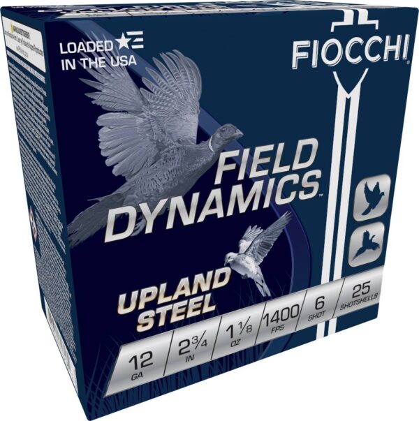 FIOCCHI HI VELOCITY STEEL AMO 12GA 2.75 IN 1 1/8 OZ #6 1400FPS 25RD ( 10 BOXES PER CASE )