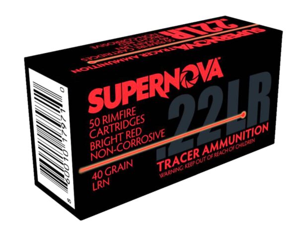 SUPERNOVA  AMMUNITION AMO 22LR 40GR LRN RED TRACER 50RD ( 100 BOXES PER CASE )