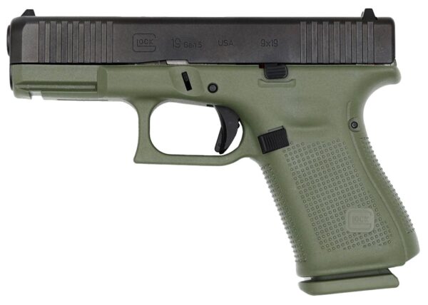 GLOCK 19 G19 GEN 5 BFG HGA 9MM 4.0 IN BBL FS 5LB 3 15RD MAG FRONT SERRATIONS BFG FRAME