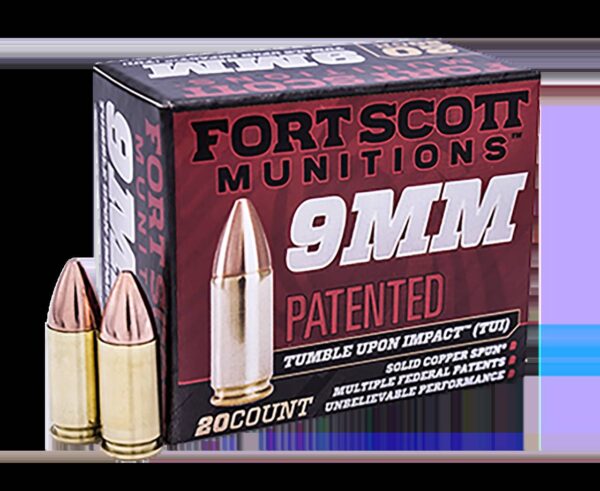 FORT SCOTT MUNITIONS LEAD FREE PISTOL AMO 9MM 115GR TUI BLK TPD CASE 20-RD ( 25 BOXES PER CASE )