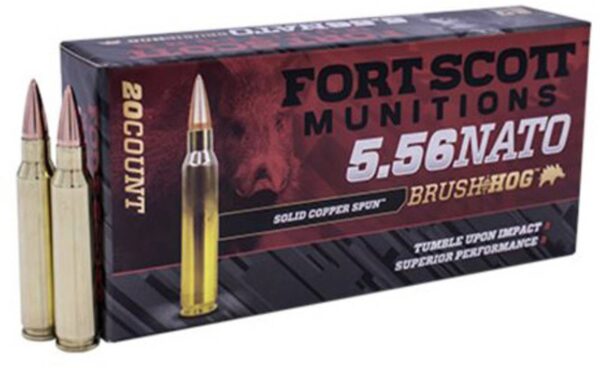 FORT SCOTT MUNITIONS LEAD FREE RIFLE AMO 5.56 NATO 62GR TUI BRASS CASE 20-RD ( 25 BOXES PER CASE )