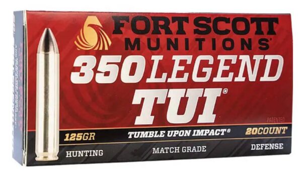 FORT SCOTT MUNITIONS LEAD FREE RIFLE AMO 350 LEGEND 125GR TUI BRASS CASE 20-RD ( 10 BOX PER CASE )