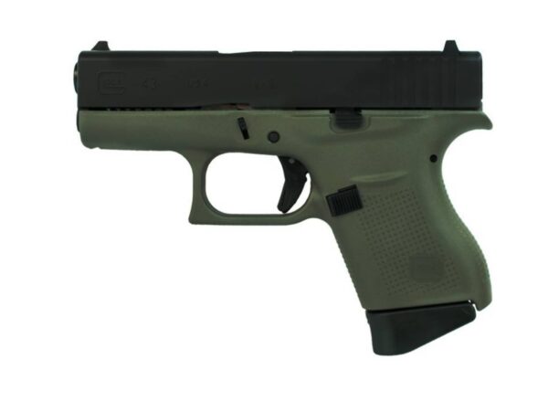 GLOCK 43 G43 HGA 9MM 3.46 IN BBL FS BFG 5LB 2 6RD MAGS BATTLE FIELD GREEN