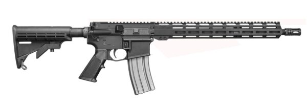 Del-Ton Sierra 316L Forged Aluminum AR15 Rifle - Black | 5.56NATO | 16" Light Profile Barrel (1:7 Twist) | 15" M-LOK Rail | M4 Stock | A2 Flash Hider | Optic Ready