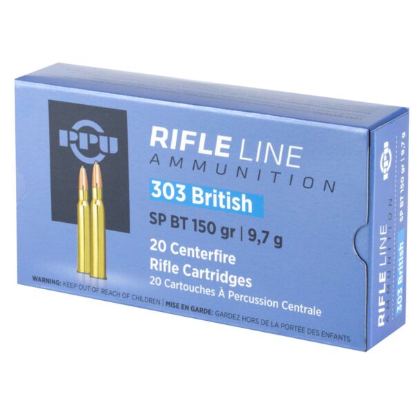 PPU STANDARD RIFLE AMO 303 BRITISH 150GR SP 20RD (10 BOXES PER CASE) - Image 2