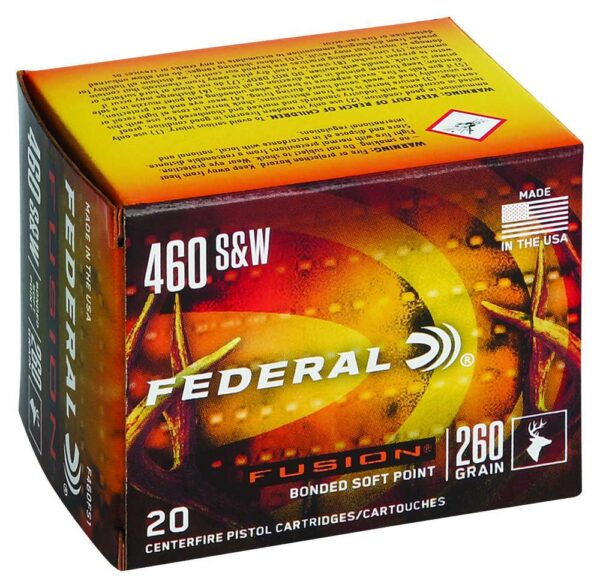 FEDERAL FUSION PISTOL AMO 460 S&W 260GR 20RD (10 BOX CASE)