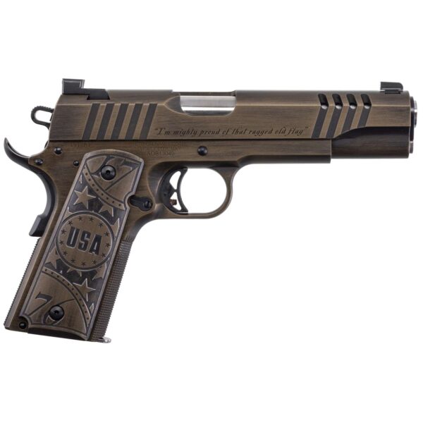 AUTO ORDNANCE 1911 OLD GLORY HGA 45 AUTO 5IN BBL NS BRONZE/BLACK ENGRAVED 7/RD MAG