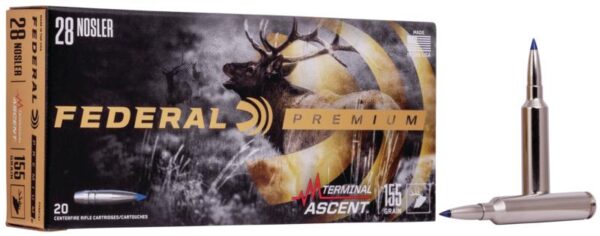 Federal Terminal Ascent Rifle Ammuntion .28 Nosler 155gr 3200 lbs20/ct