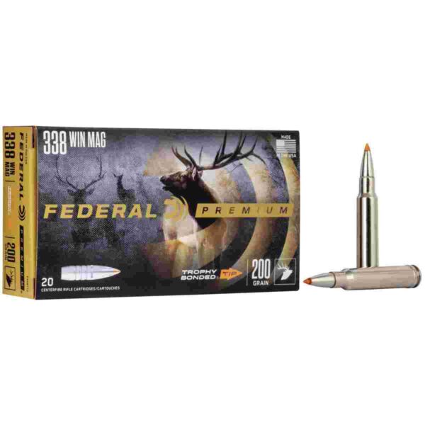 Federal Premium Vital-Shok Rifle Ammunition .338 Win Mag 200 gr BT 2930 fps 20