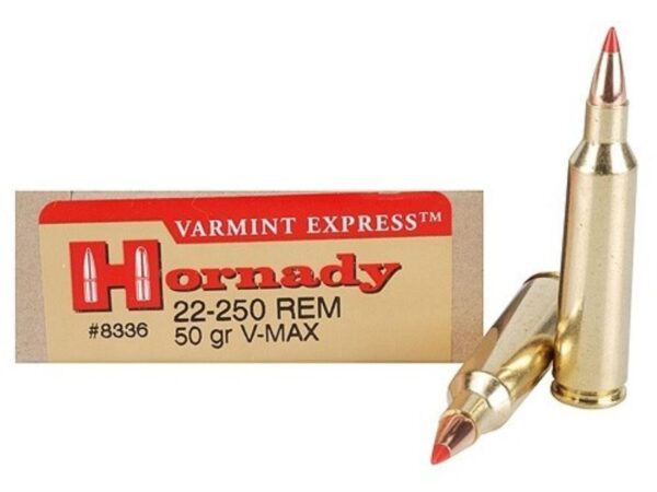 Hornady Varmint Express Rifle  Ammunition .22-250 Rem 50 gr V-MAX 3800 fps - 20/box