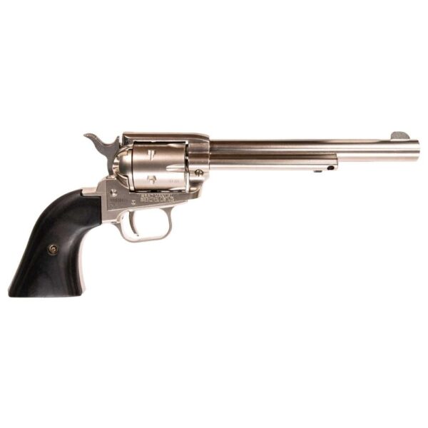 Heritage Rough Rider Revolver .22 LR 6rd Capacity 6.5" Barrel Silver Nickel with Black Grips