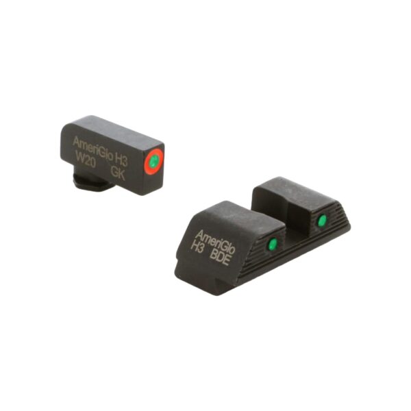 Ameriglo Trooper Tritium Sight Set Green with Orange Front Green with Black Rear for Glock Gen 5