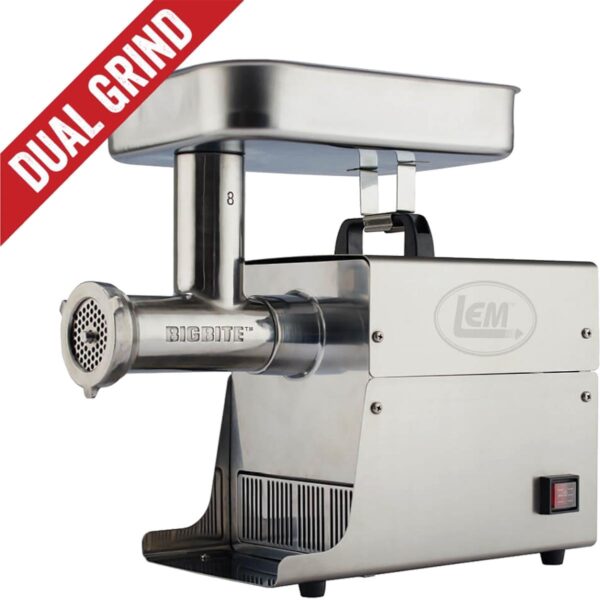 LEM Products #8 Big Bite Dual Grind Meat Grinder - 0.5HP