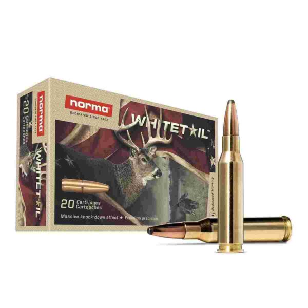 Norma WhiteTail Rifle Ammunition 7mm-08 Rem 150gr PSP 2756 fps 20/ct