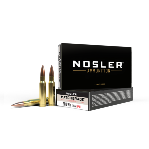 Nosler Match Grade Rifle Ammunition .308 Win 175 gr CC 2500 fps - 20/box