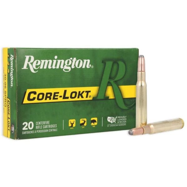 Remington Core-Lokt Rifle Ammunition .30-06 Sprg 180 gr SP 2700 fps 20/ct