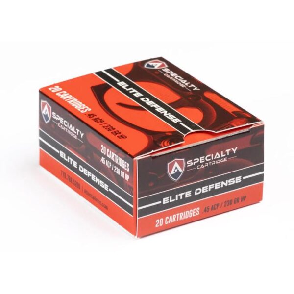 Atlanta Arms Elite Defense Handgun Ammunition .45 Auto 230gr JHP 925 fps 20/ct