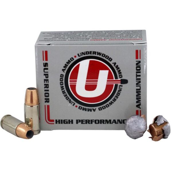 Underwood Ammo Handgun Ammunition 9mm Luger(+P+) 147gr JHP 1175 fps 20/ct