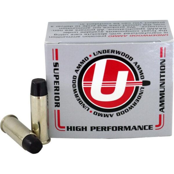 Underwood Lead Long Flat Nose Gas Check Handgun Ammunition .44 Rem Mag 305gr FN 1189fps 20/ct