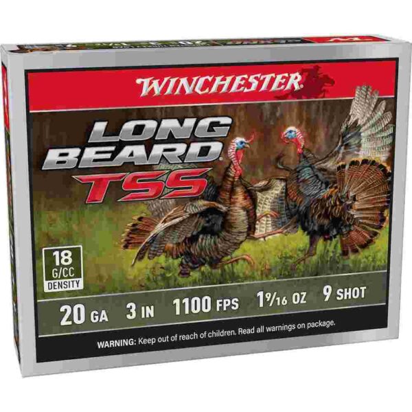 Winchester Long Beard TSS Shotshells 20ga. 3" 1 9/16 oz 1100 fps #9 10/ct