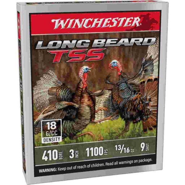 Winchester Long Beard TSS Shotshells 410ga 3" 13/16oz 1100 fps #9 5/ct